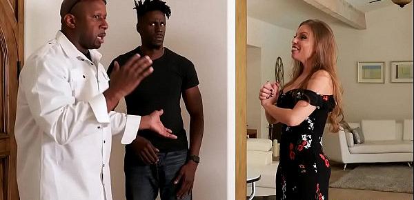  Married Britney Amber Offers Anal Sex And DP For New Black Neighbor